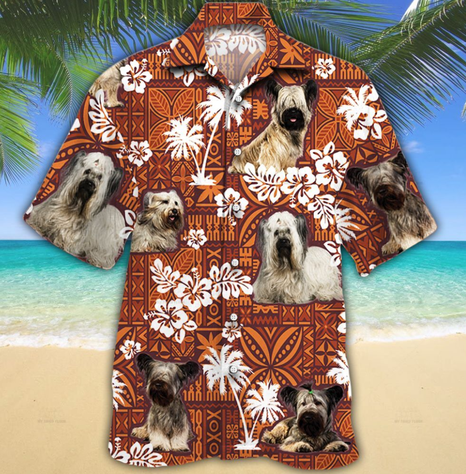 Skye Terrier Dog Lovers Red Tribal Hawaiian Shirt