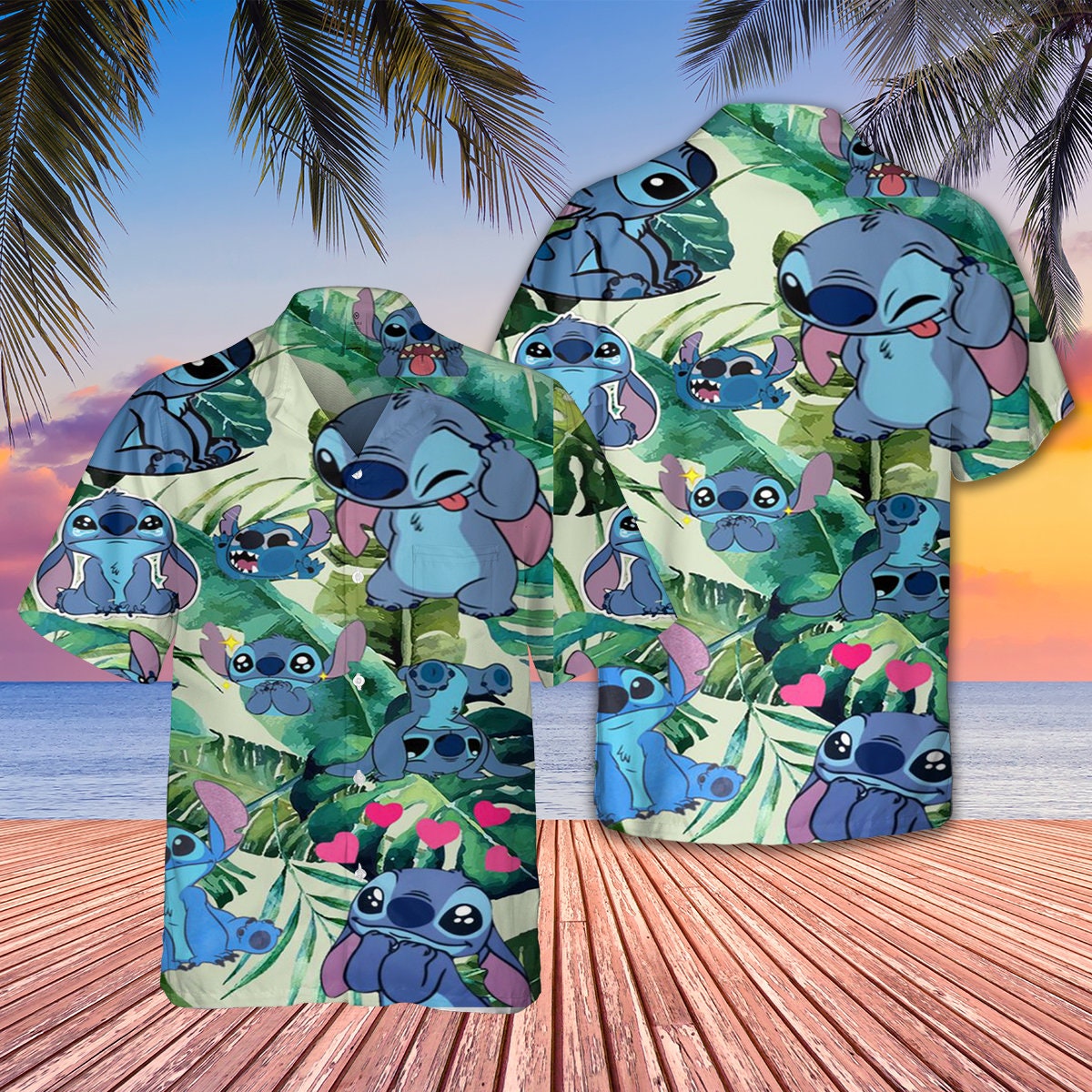 Stitch Hawaii Beach Hot Summer Shirt