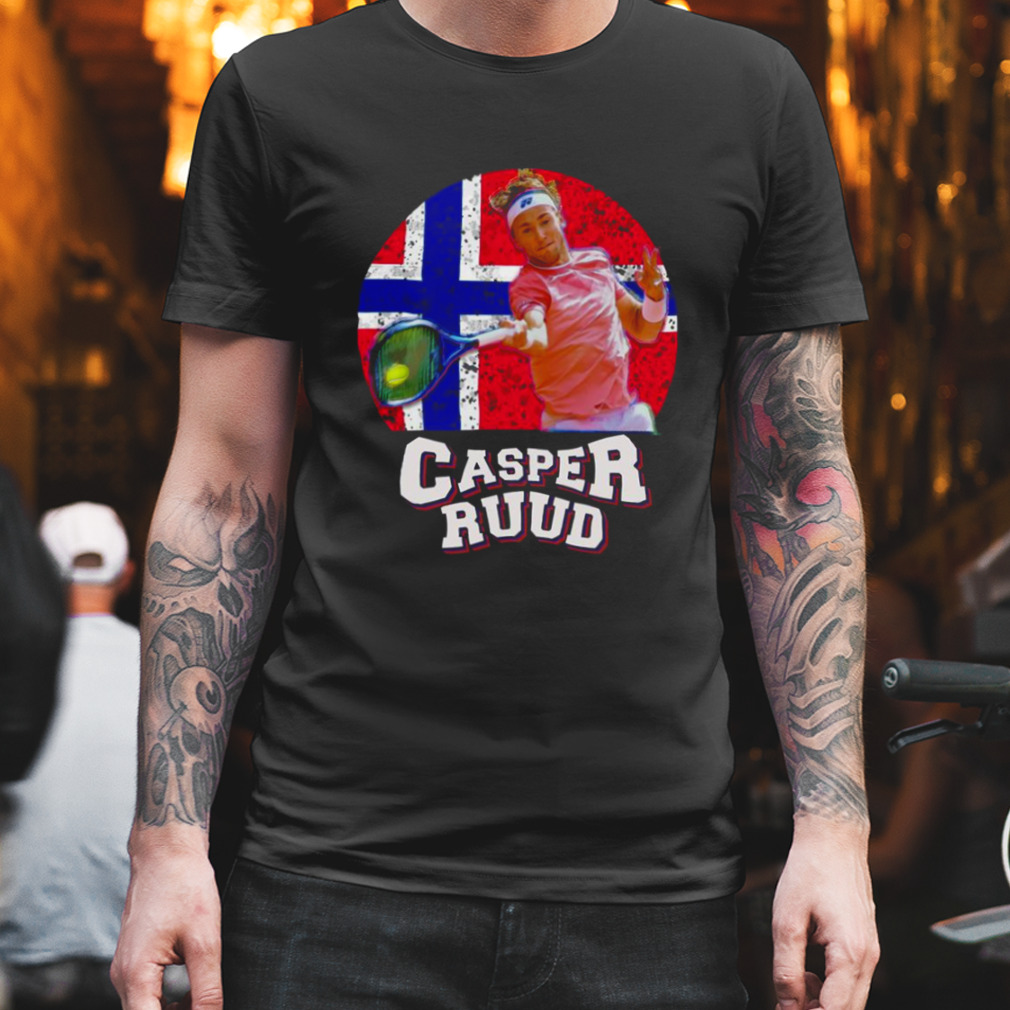 Casper Ruud Forehand Norway Tennis Neon Light Norway Flag shirt