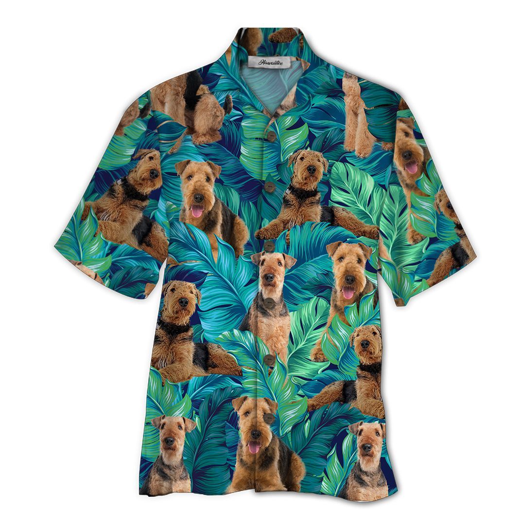 Airedale Terrier Blue Awesome Design Unisex Hawaiian Shirt For Men And Women Dhc17062352