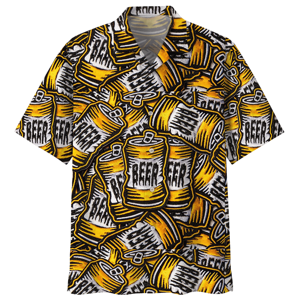 Beer Yellow Nice Design Unisex Hawaiian Shirt For Men And Women Dhc17062623