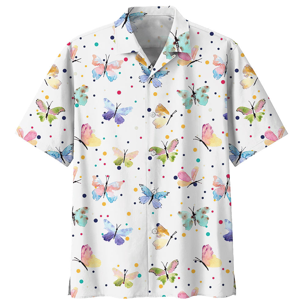 Butterfly White Unique Design Unisex Hawaiian Shirt For Men And Women Dhc17063125