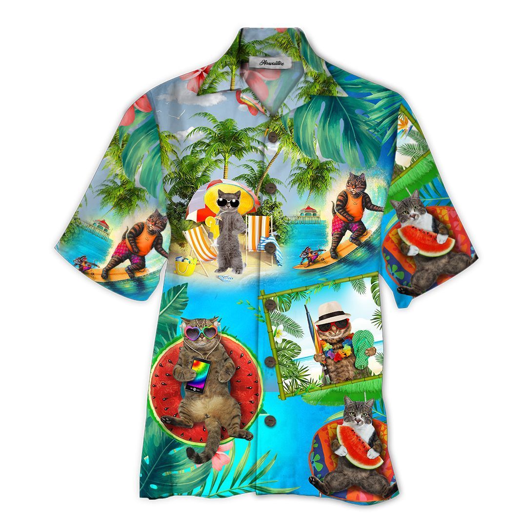 Cat Colorful Unique Design Unisex Hawaiian Shirt For Men And Women Dhc17062276