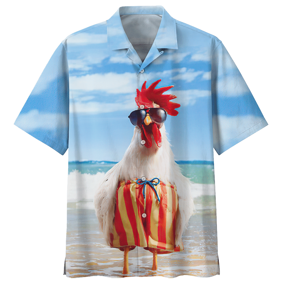 Chicken Blue Awesome Design Unisex Hawaiian Shirt For Men And Women Dhc17062955
