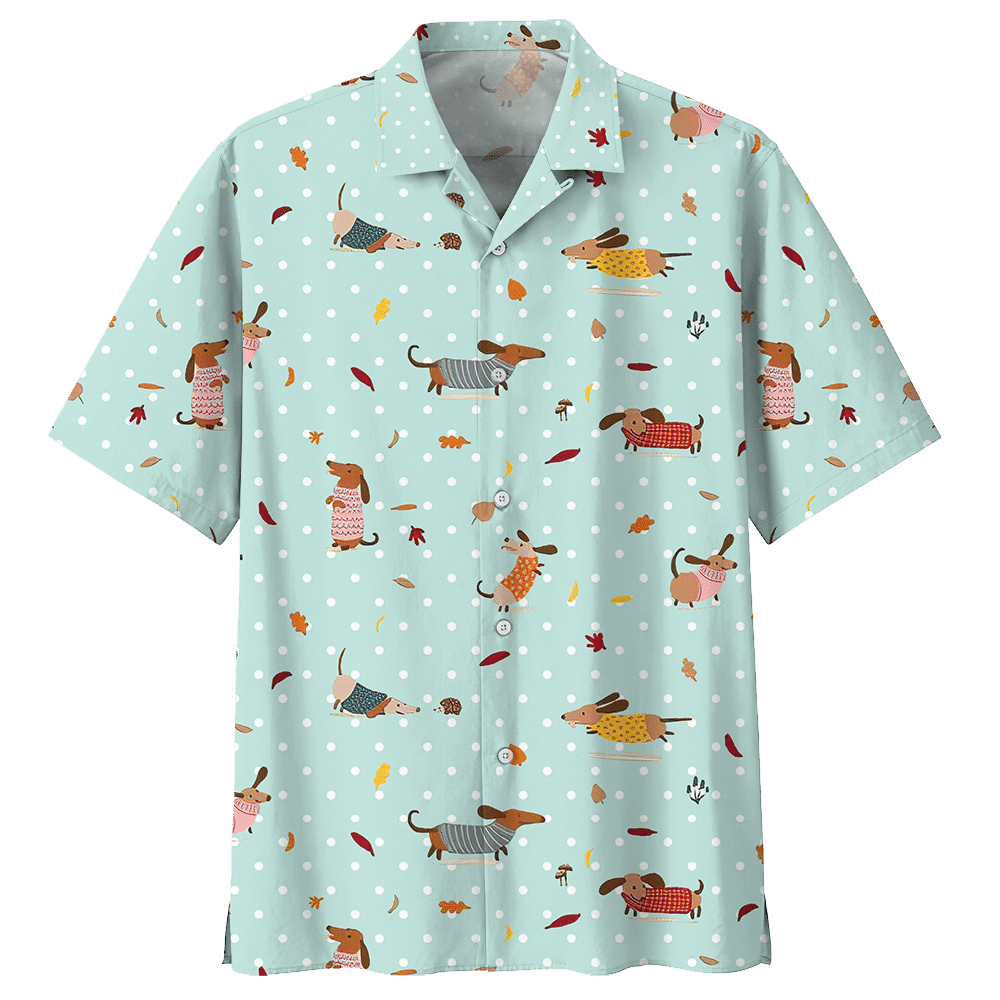 Dachshund Blue High Quality Unisex Hawaiian Shirt For Men And Women Dhc17062558