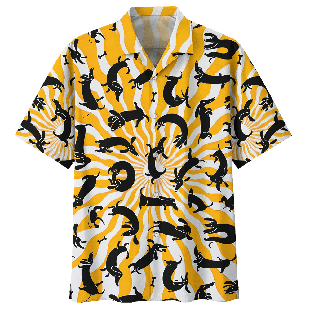 Dachshund Yellow Nice Design Unisex Hawaiian Shirt For Men And Women Dhc17063046