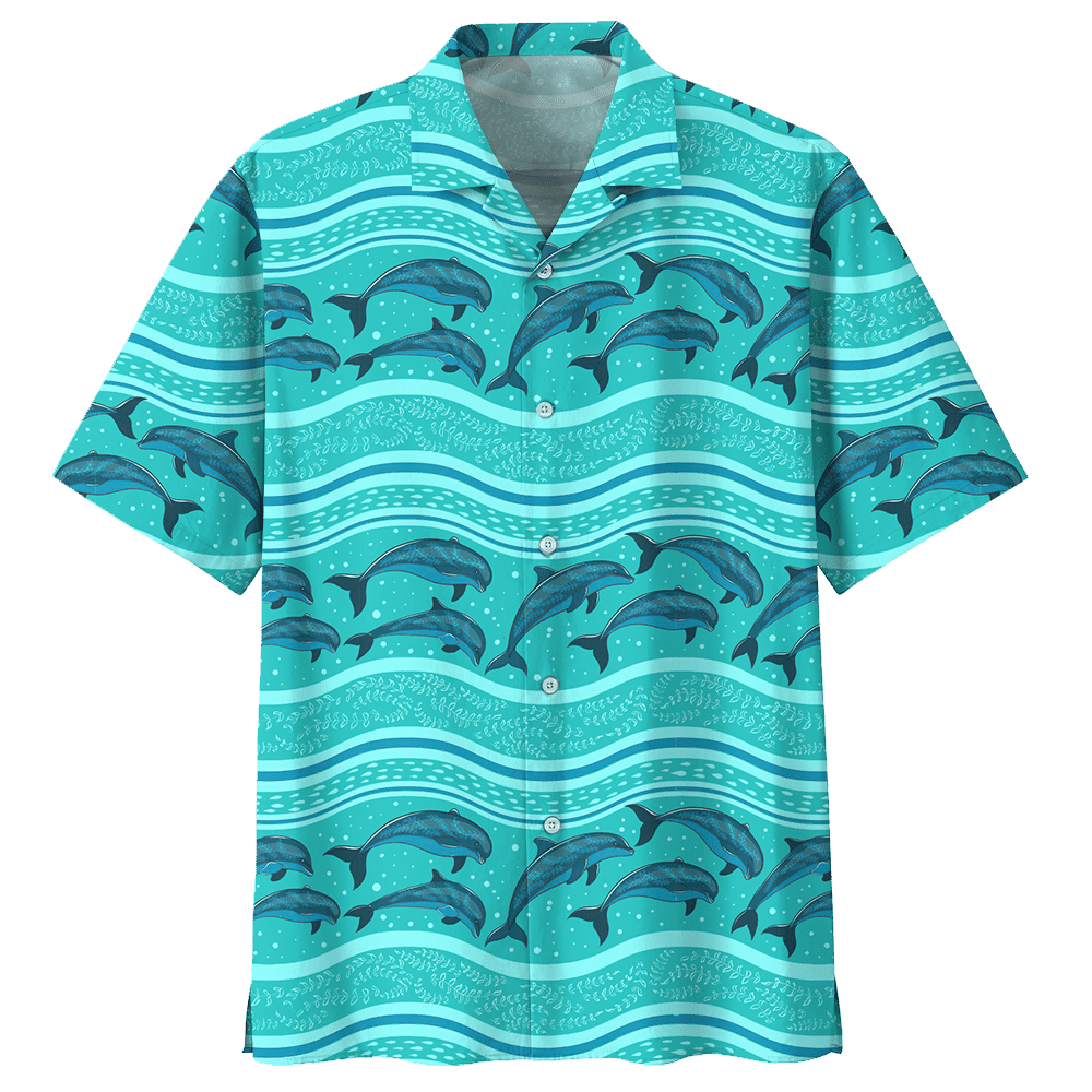 Dolphin  Blue Awesome Design Unisex Hawaiian Shirt For Men And Women Dhc17062806