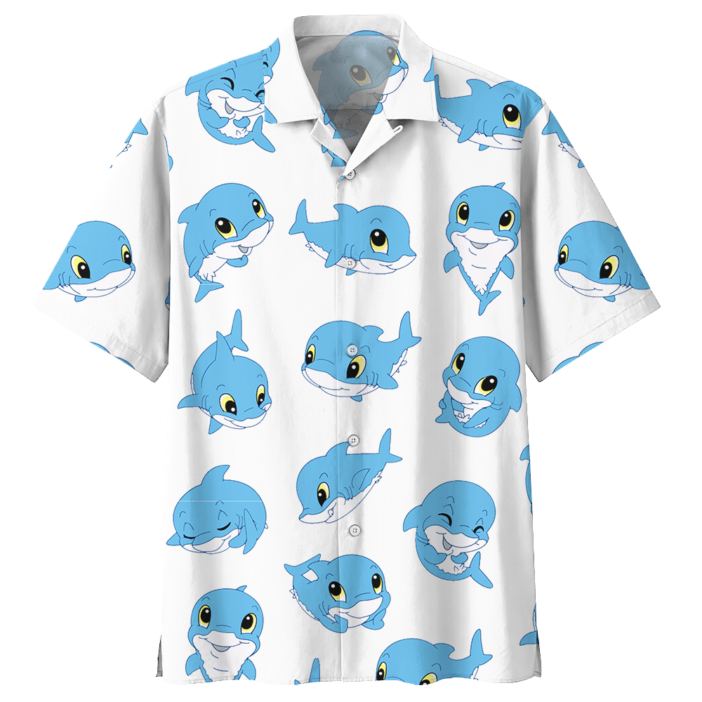Dolphin  White Unique Design Unisex Hawaiian Shirt For Men And Women Dhc17062807