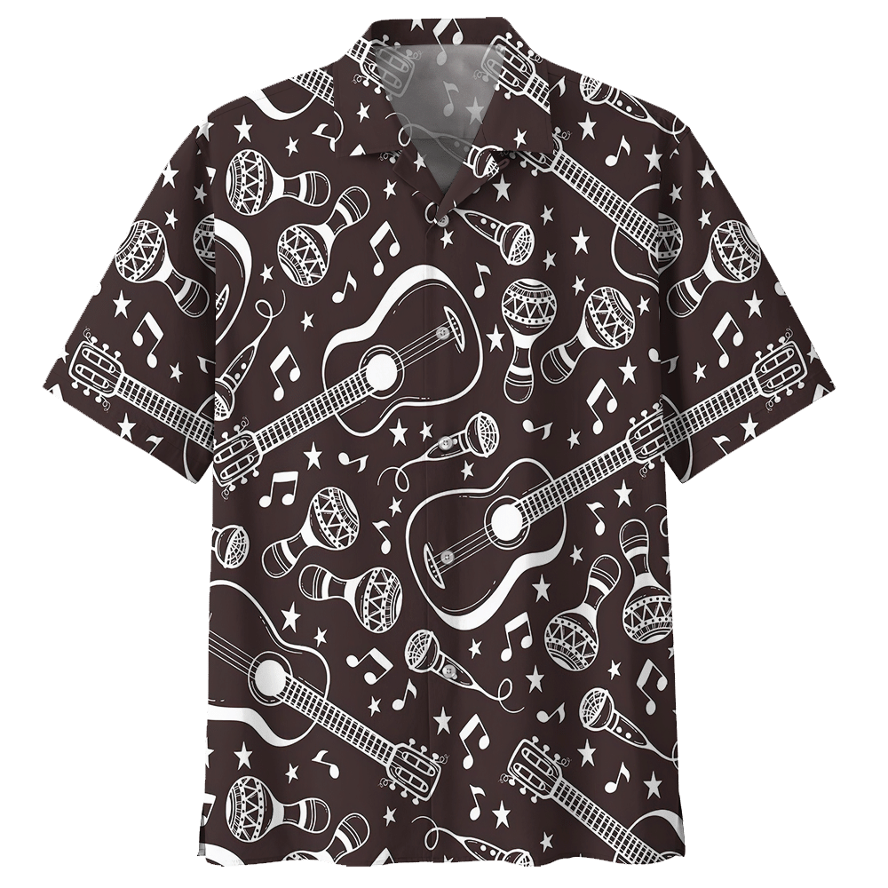 Guitar Black Nice Design Unisex Hawaiian Shirt For Men And Women Dhc17062517