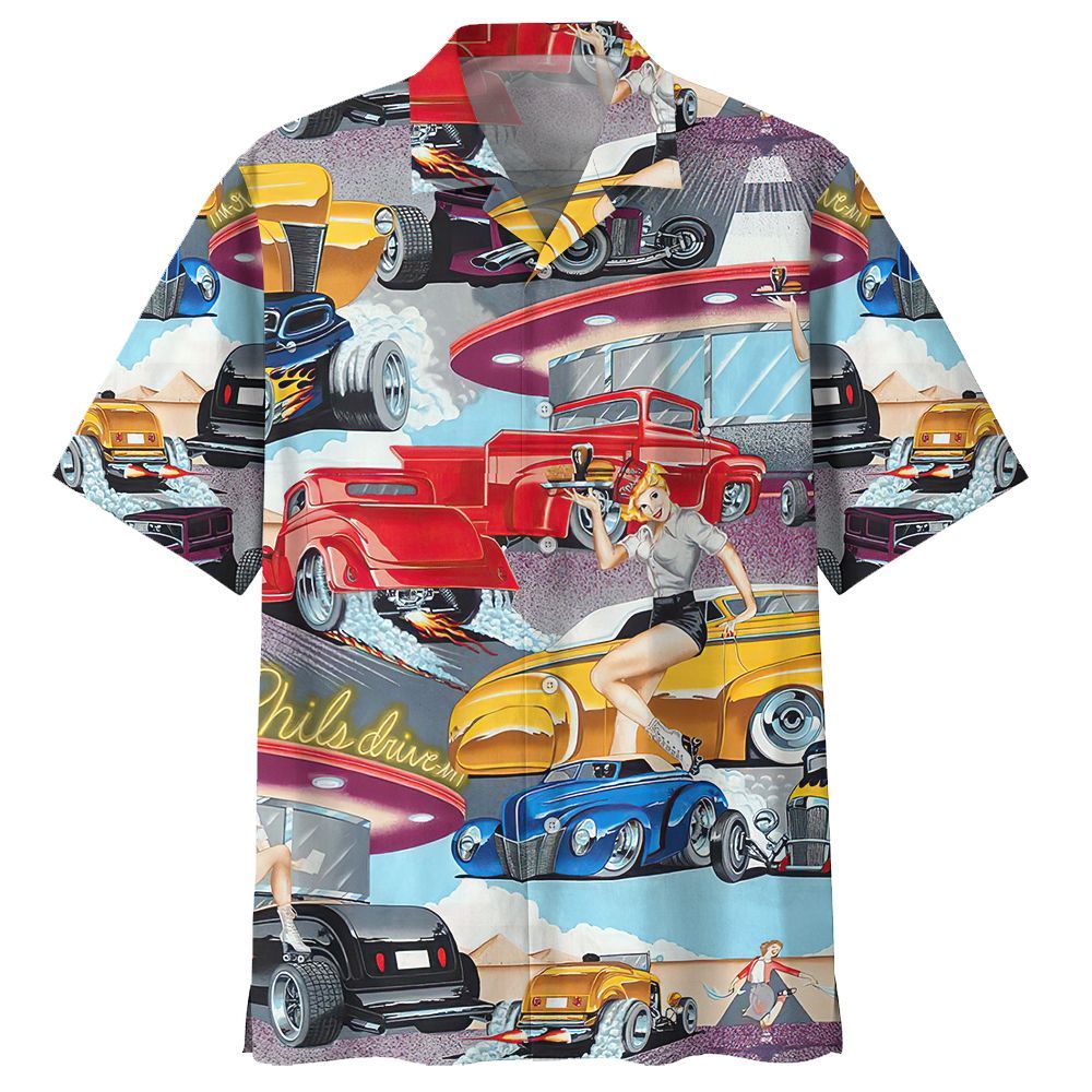 Hot Rod  Colorful Unique Design Unisex Hawaiian Shirt For Men And Women Dhc17063020