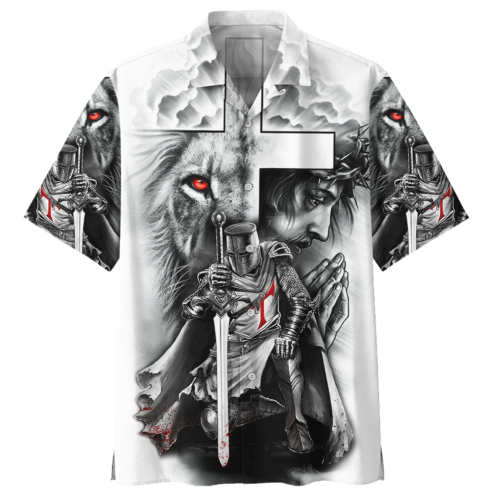 Knight Templar White High Quality Unisex Hawaiian Shirt For Men And Women Dhc17062888
