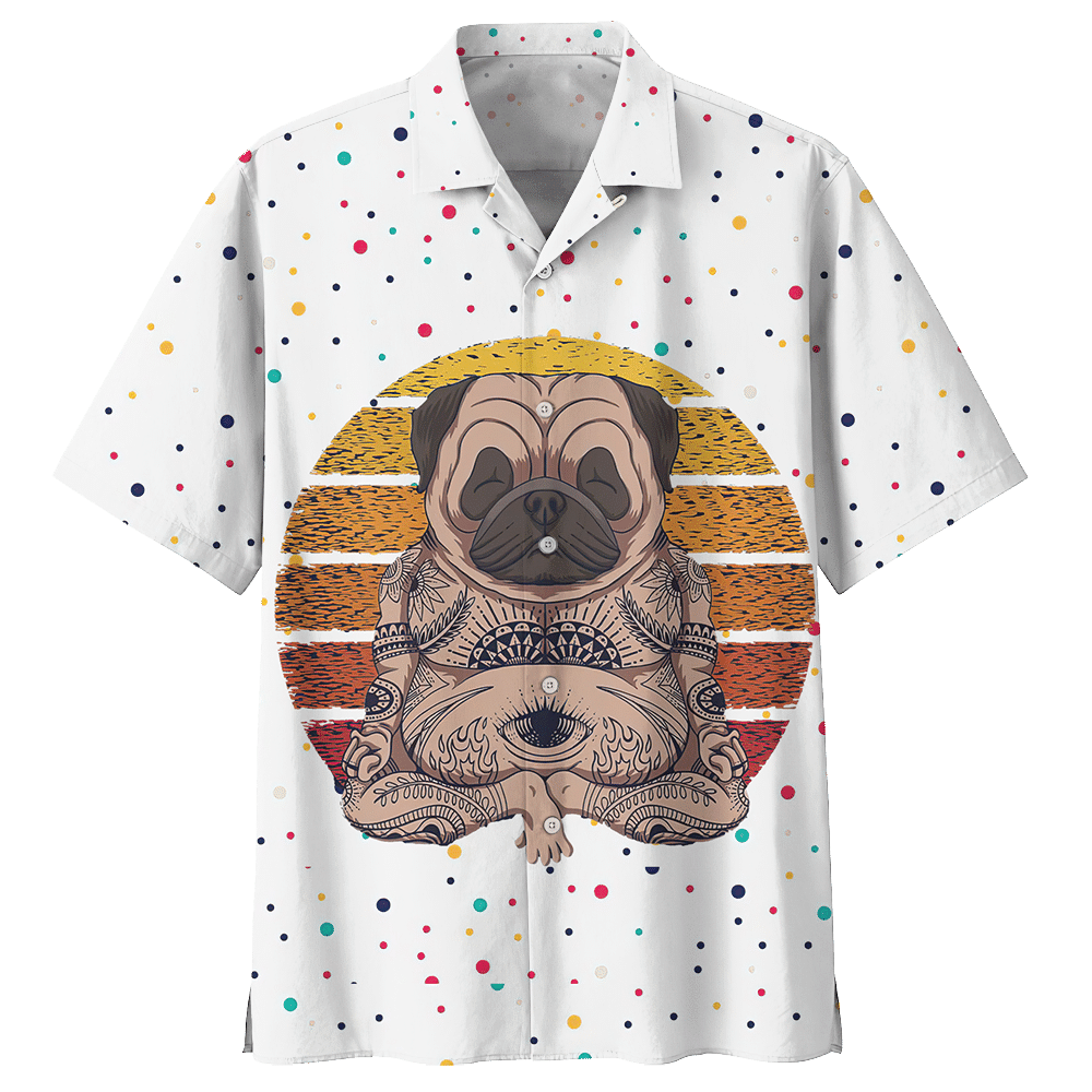 Pug White Nice Design Unisex Hawaiian Shirt For Men And Women Dhc17063097