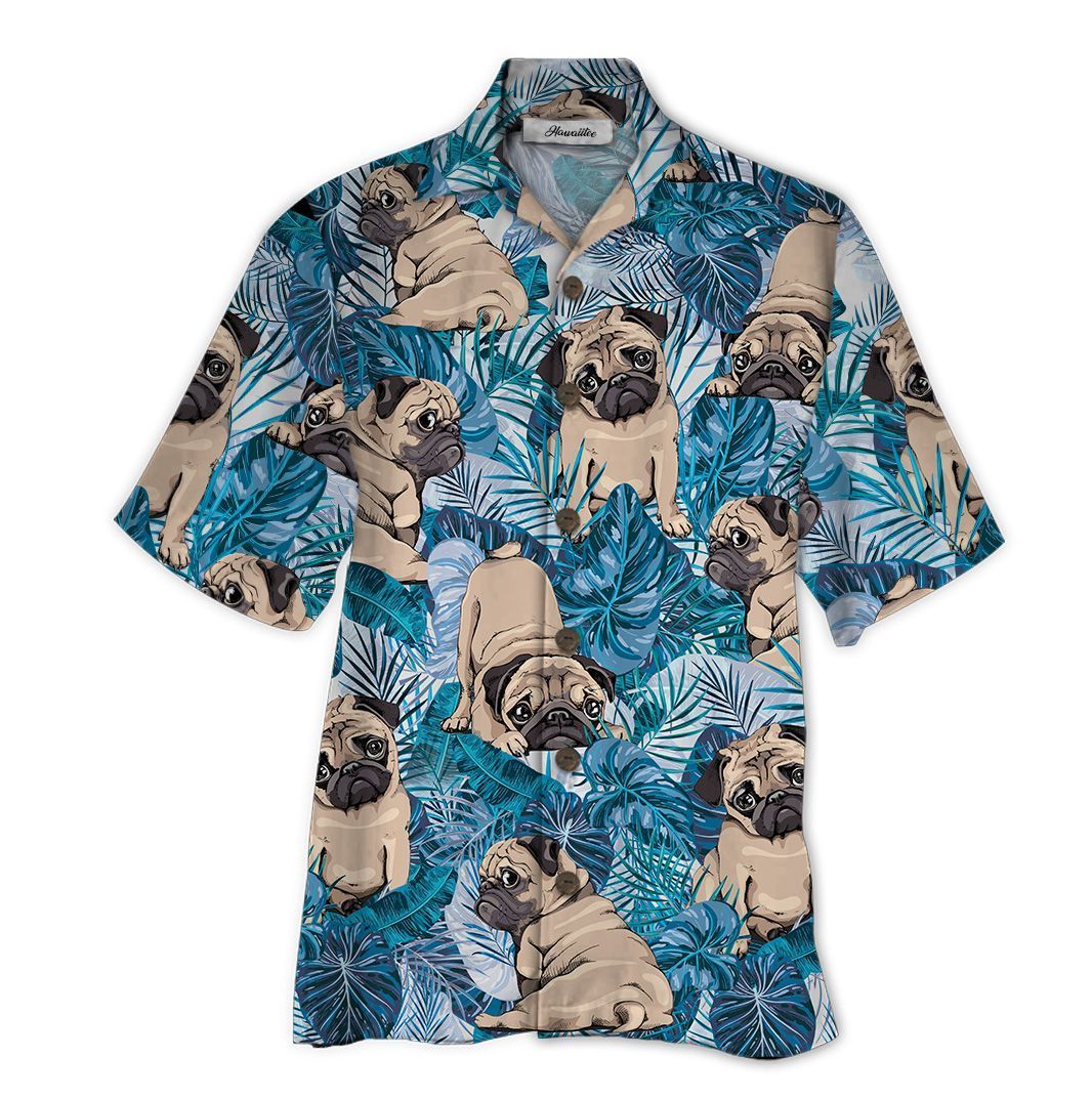 Pugs Blue Nice Design Unisex Hawaiian Shirt For Men And Women Dhc17062195