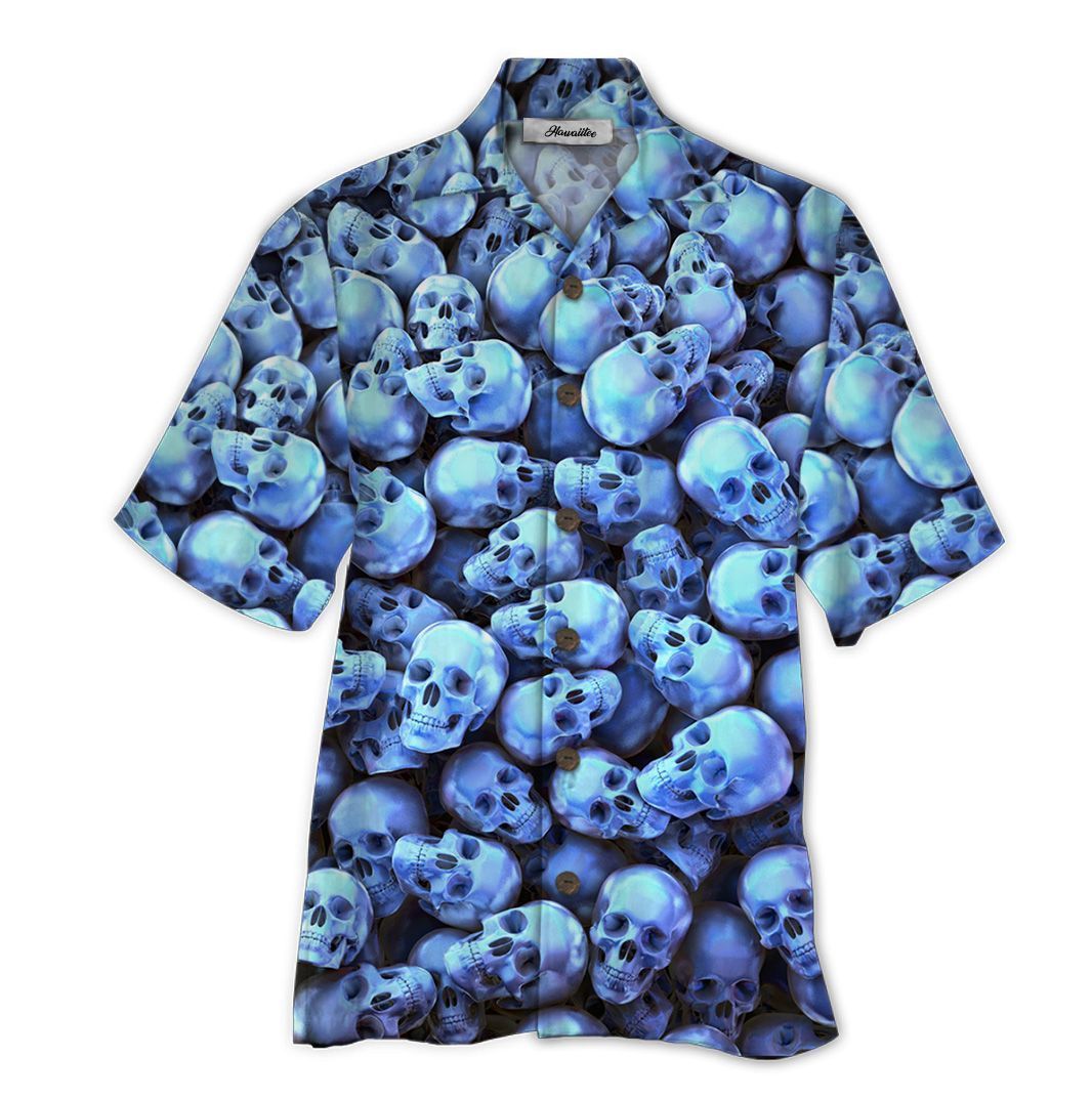 Skull Blue Awesome Design Unisex Hawaiian Shirt For Men And Women Dhc17062221