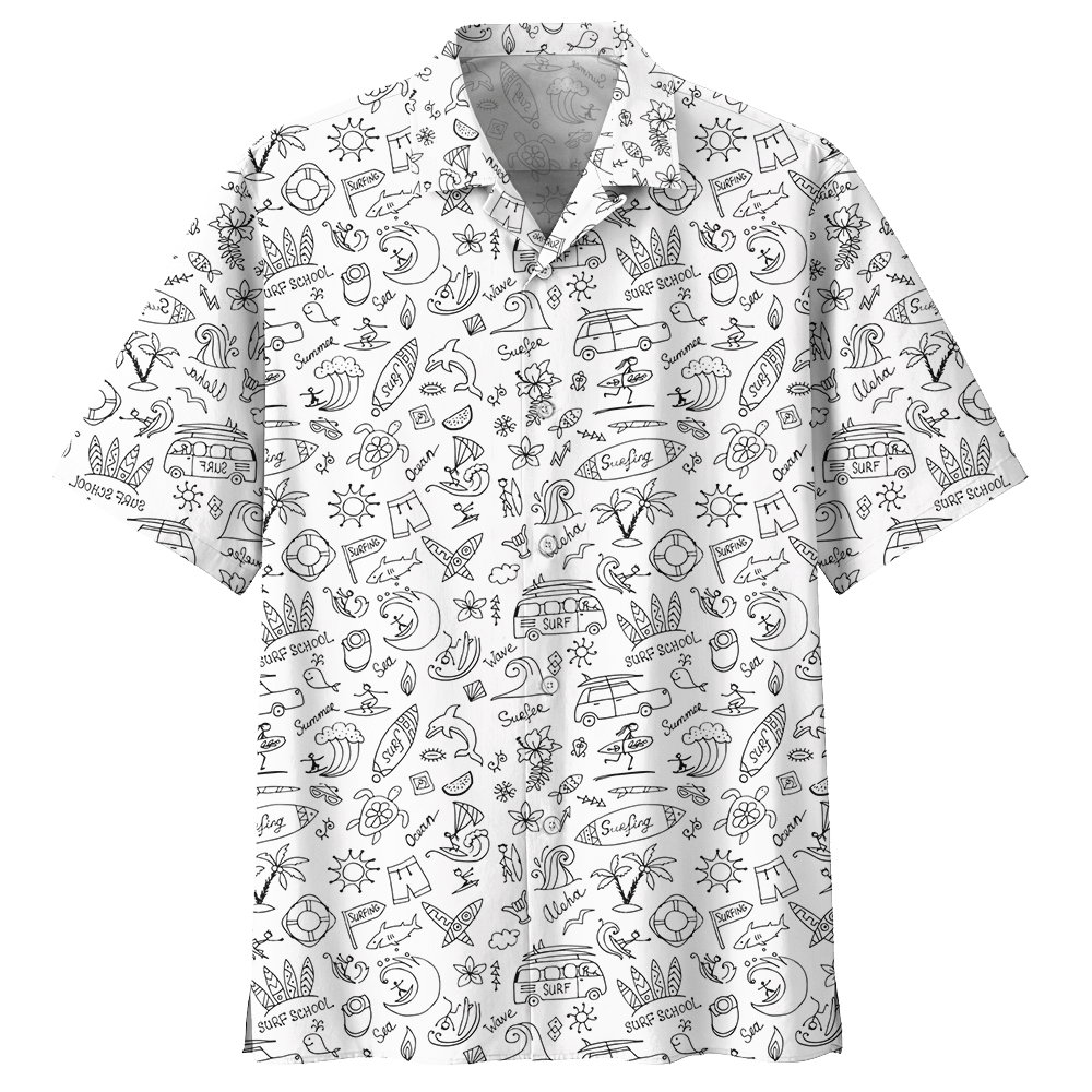 Surfing  White High Quality Unisex Hawaiian Shirt For Men And Women Dhc17062573