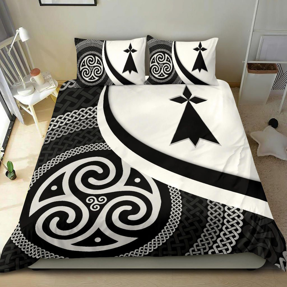 Celtic Bedding Set - Brittany Flag With Celtic Patterns
