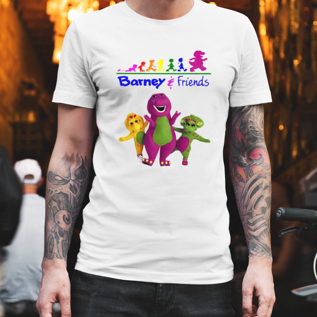 The Evolition Of Barney The Dinosaur And Friends shirt