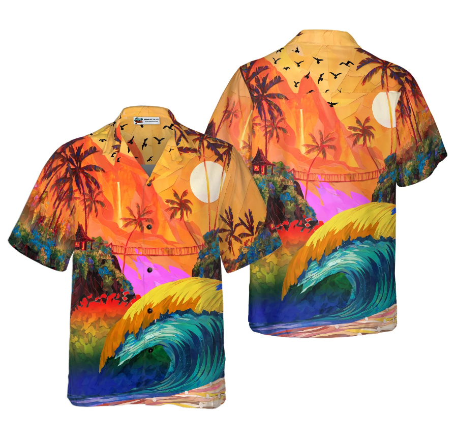 LGBT SUNSET HAWAIIAN SHIRT Hawaiian Shirt