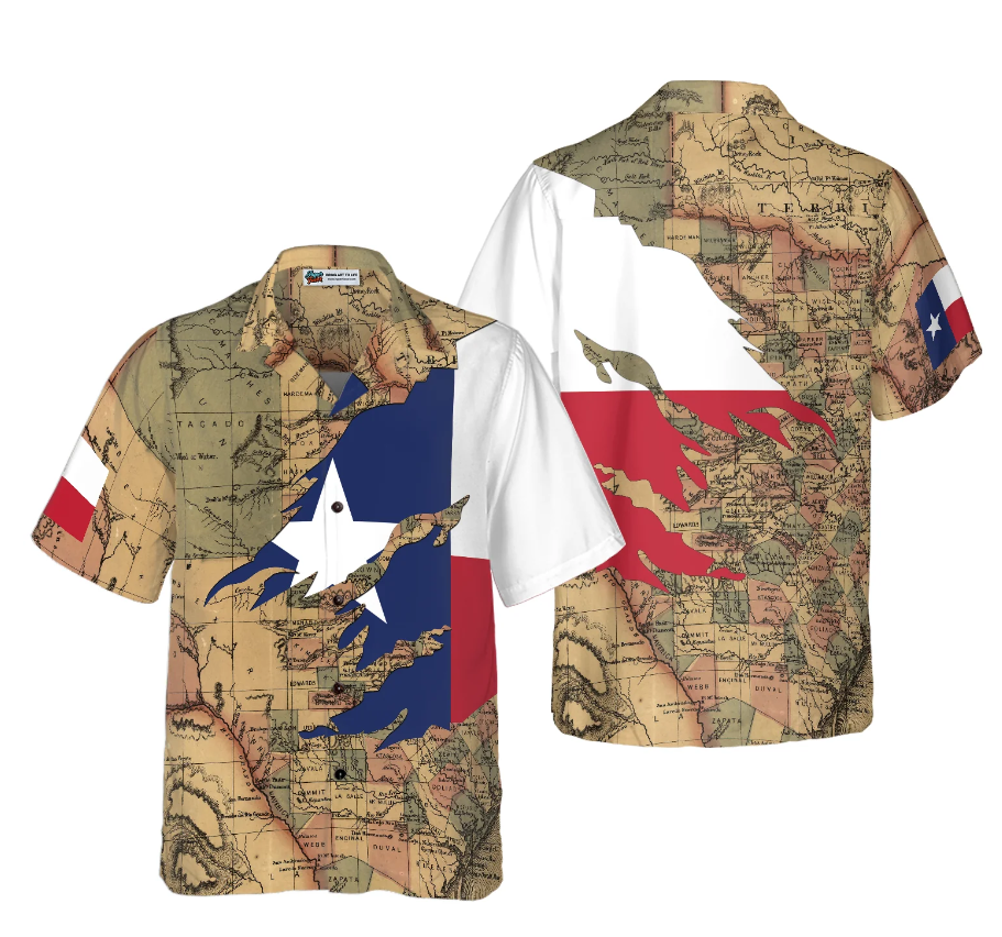 Patriotic Texas Hawaiian Shirt