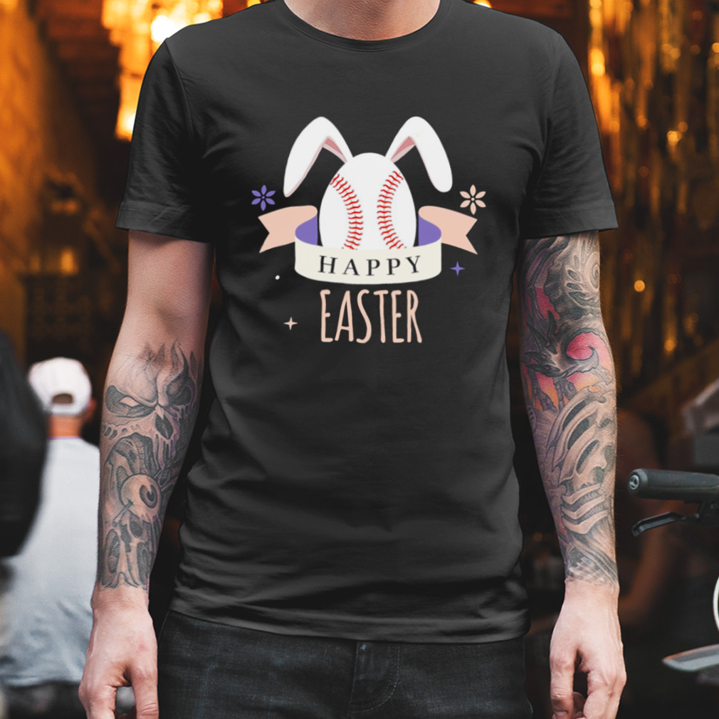 Sport Bunny Baseball Easter Day Egg Rabbit Baseball Ears Funny shirt