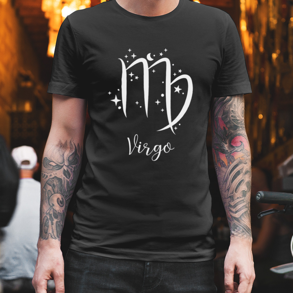 Virgo Zodiac Sign With Stars And Moon shirt