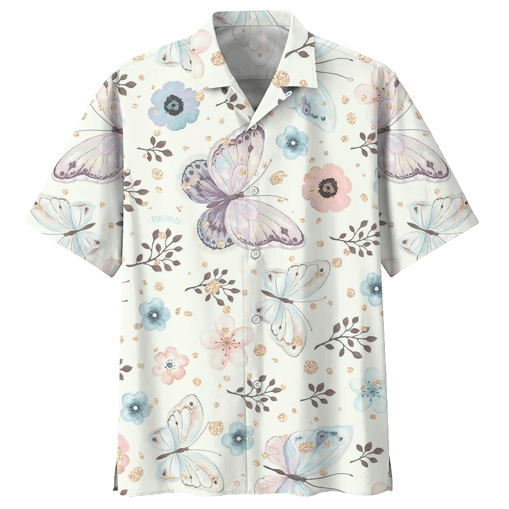 Butterfly White Amazing Design Unisex Hawaiian Shirt For Men And Women Dhc17063146