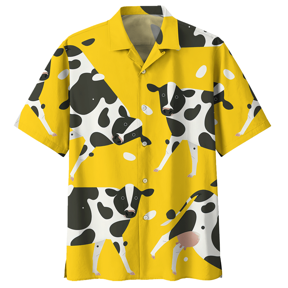 Cow Yellow Awesome Design Unisex Hawaiian Shirt For Men And Women Dhc17062534