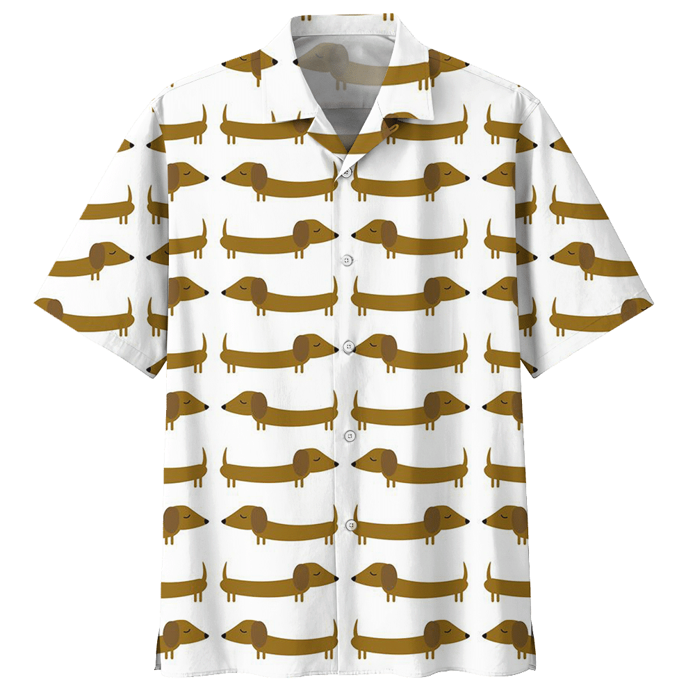 Dachshund  White High Quality Unisex Hawaiian Shirt For Men And Women Dhc17062678