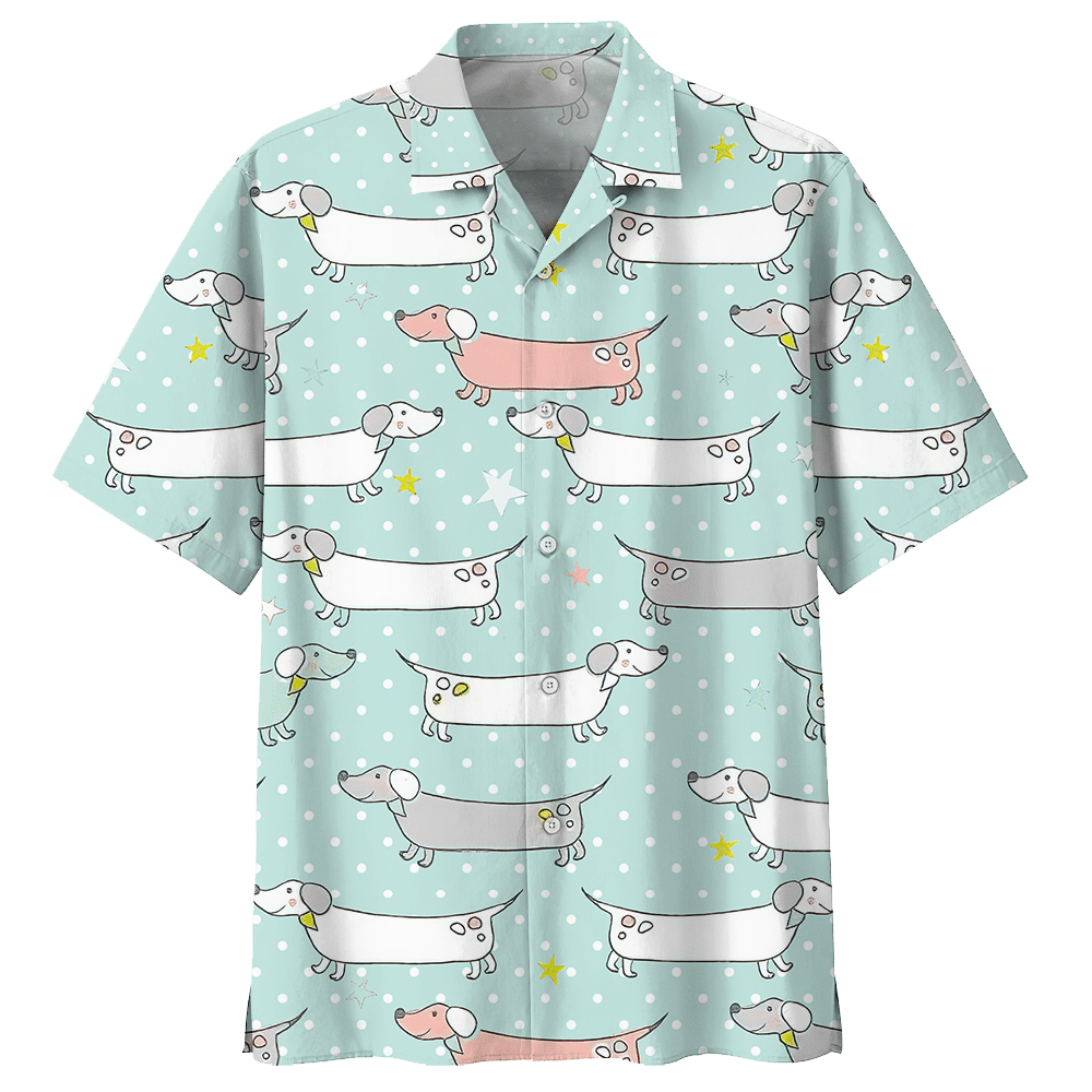 Dachshund Blue Amazing Design Unisex Hawaiian Shirt For Men And Women Dhc17062546