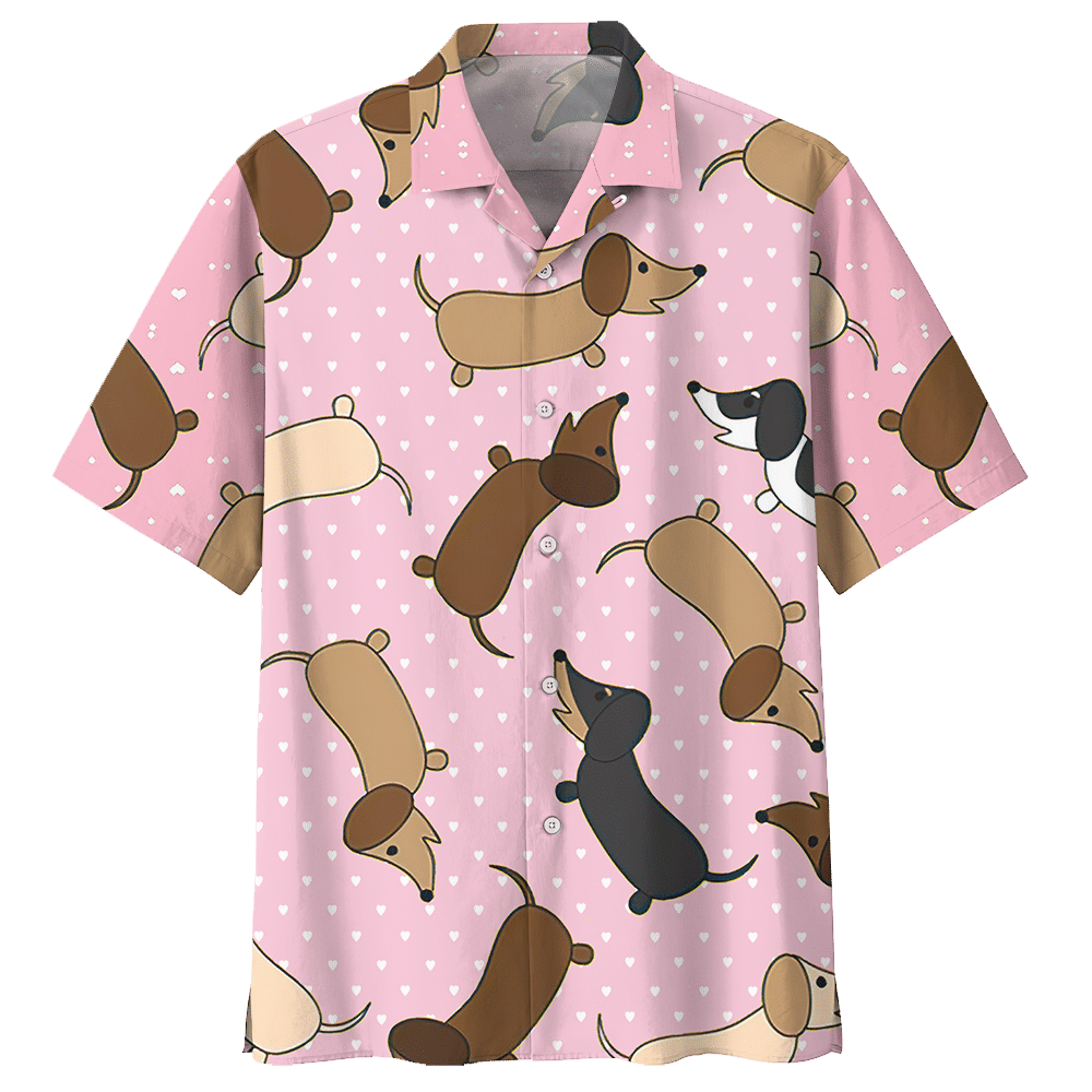 Dachshund Pink Nice Design Unisex Hawaiian Shirt For Men And Women Dhc17062547