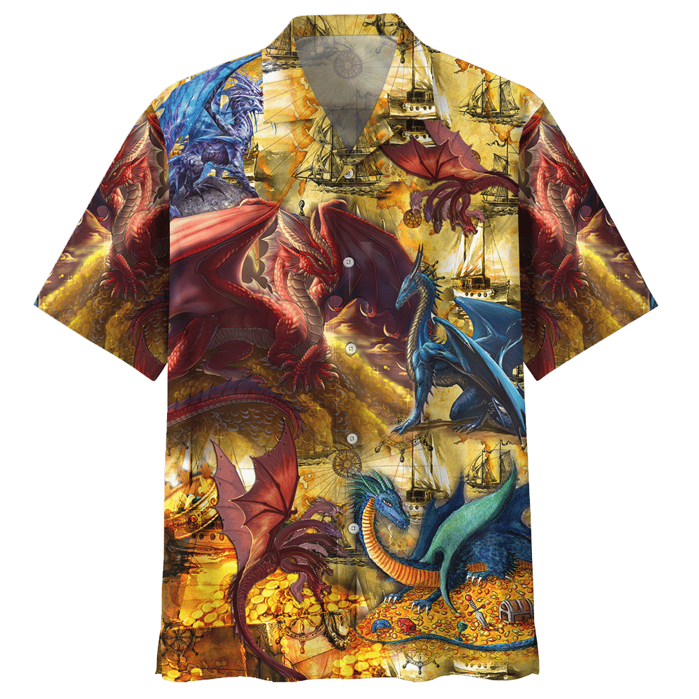 Dragon Yellow High Quality Unisex Hawaiian Shirt For Men And Women Dhc17062918