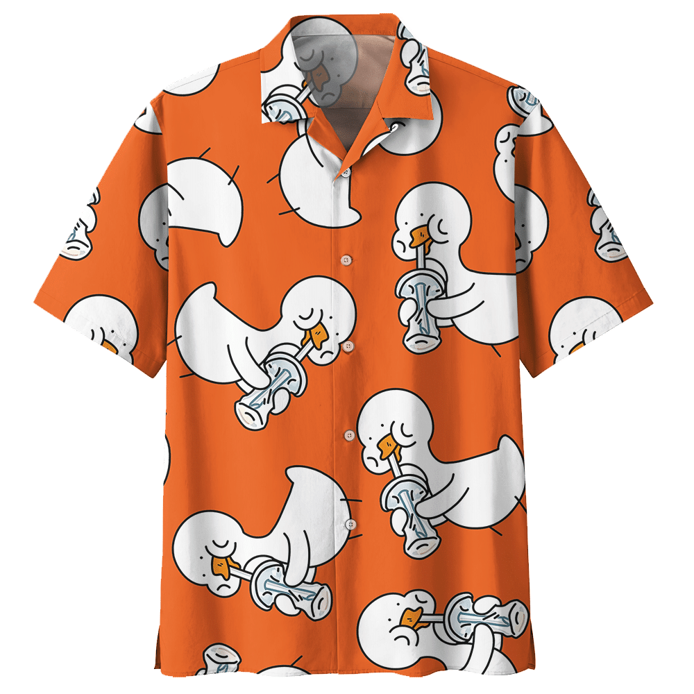 Duck Orange High Quality Unisex Hawaiian Shirt For Men And Women Dhc17062503