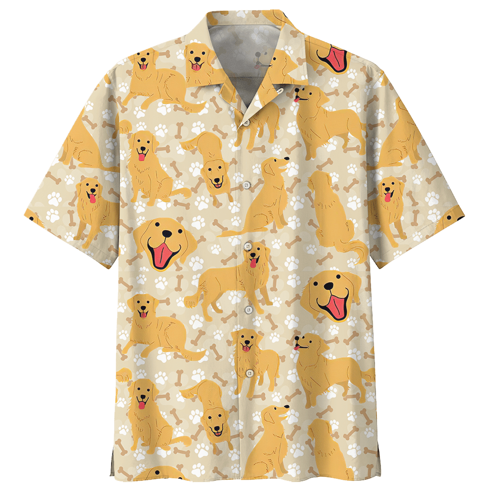 Golden Retriever  Yellow High Quality Unisex Hawaiian Shirt For Men And Women Dhc17063163