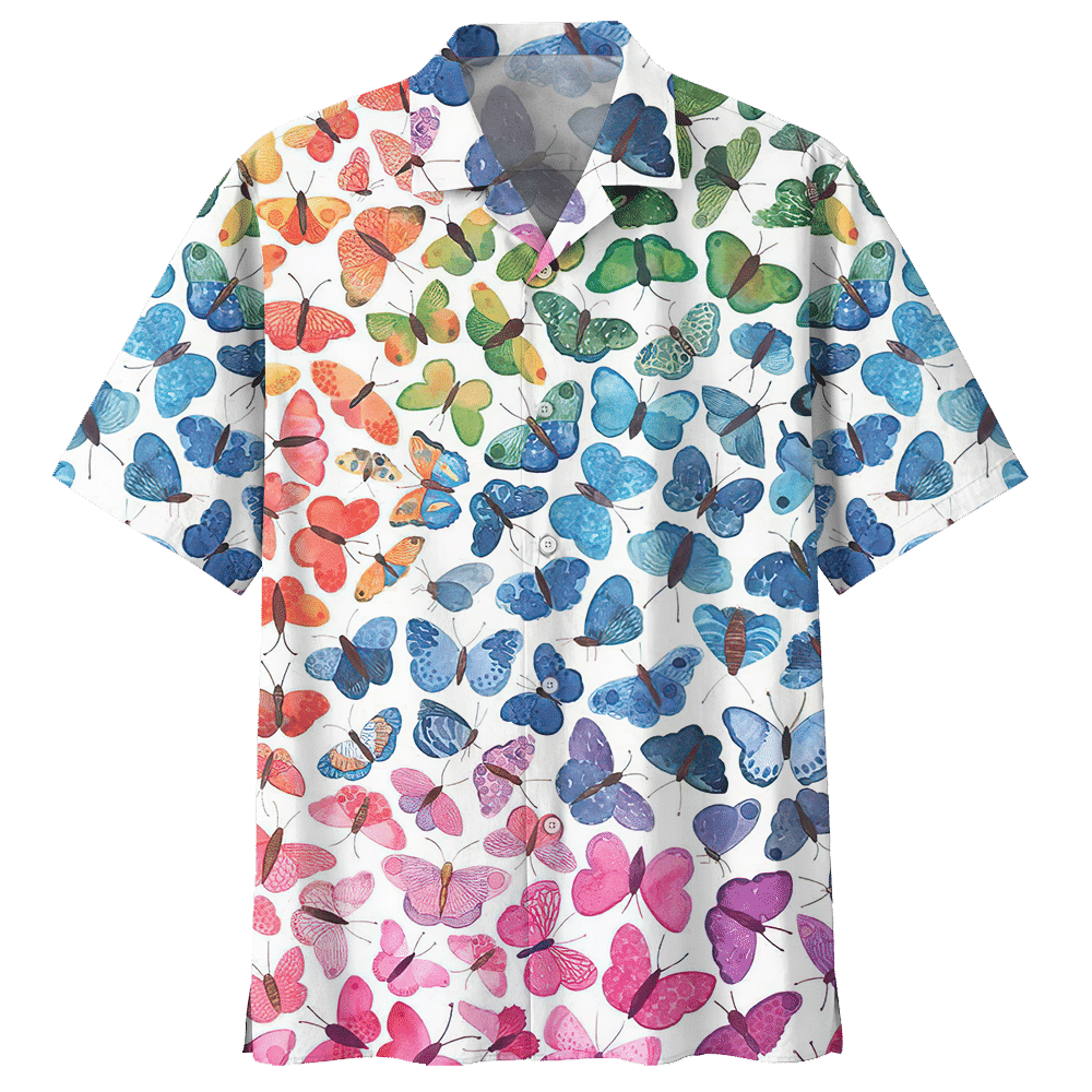 Butterfly White Awesome Design Unisex Hawaiian Shirt For Men And Women Dhc17063134