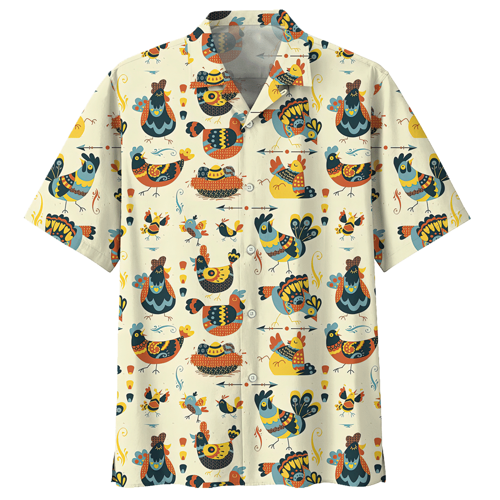 Chicken  Peach High Quality Unisex Hawaiian Shirt For Men And Women Dhc17063010