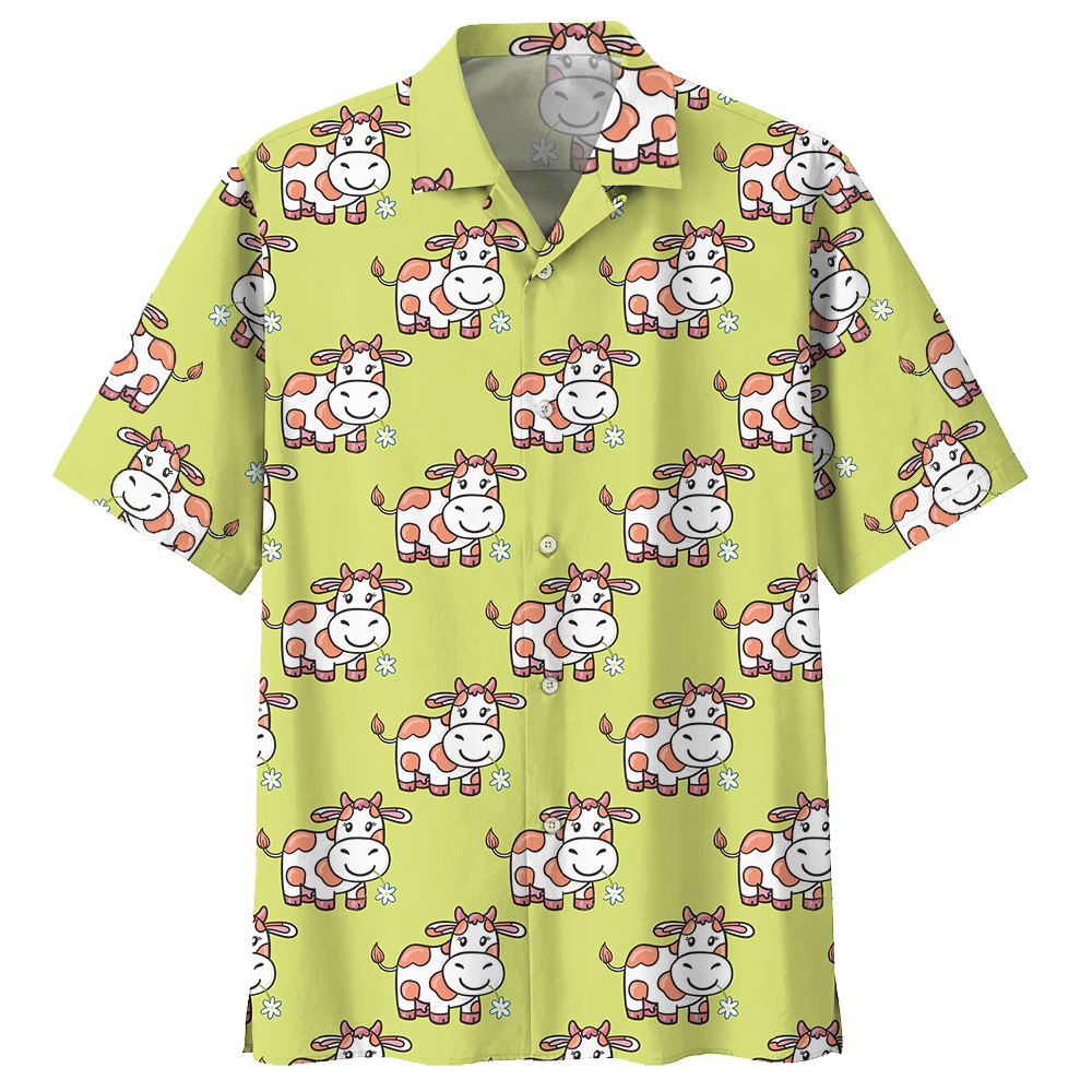 Cow Green Amazing Design Unisex Hawaiian Shirt For Men And Women Dhc17062528