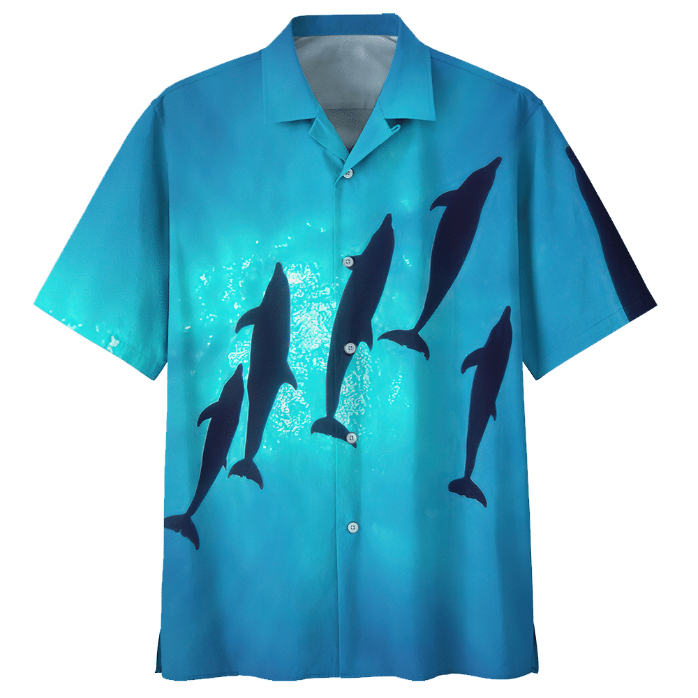 Dolphin  Blue High Quality Unisex Hawaiian Shirt For Men And Women Dhc17062795
