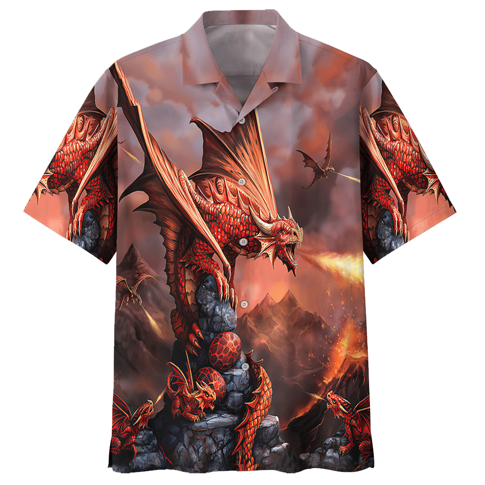 Dragon Red Unique Design Unisex Hawaiian Shirt For Men And Women Dhc17062910