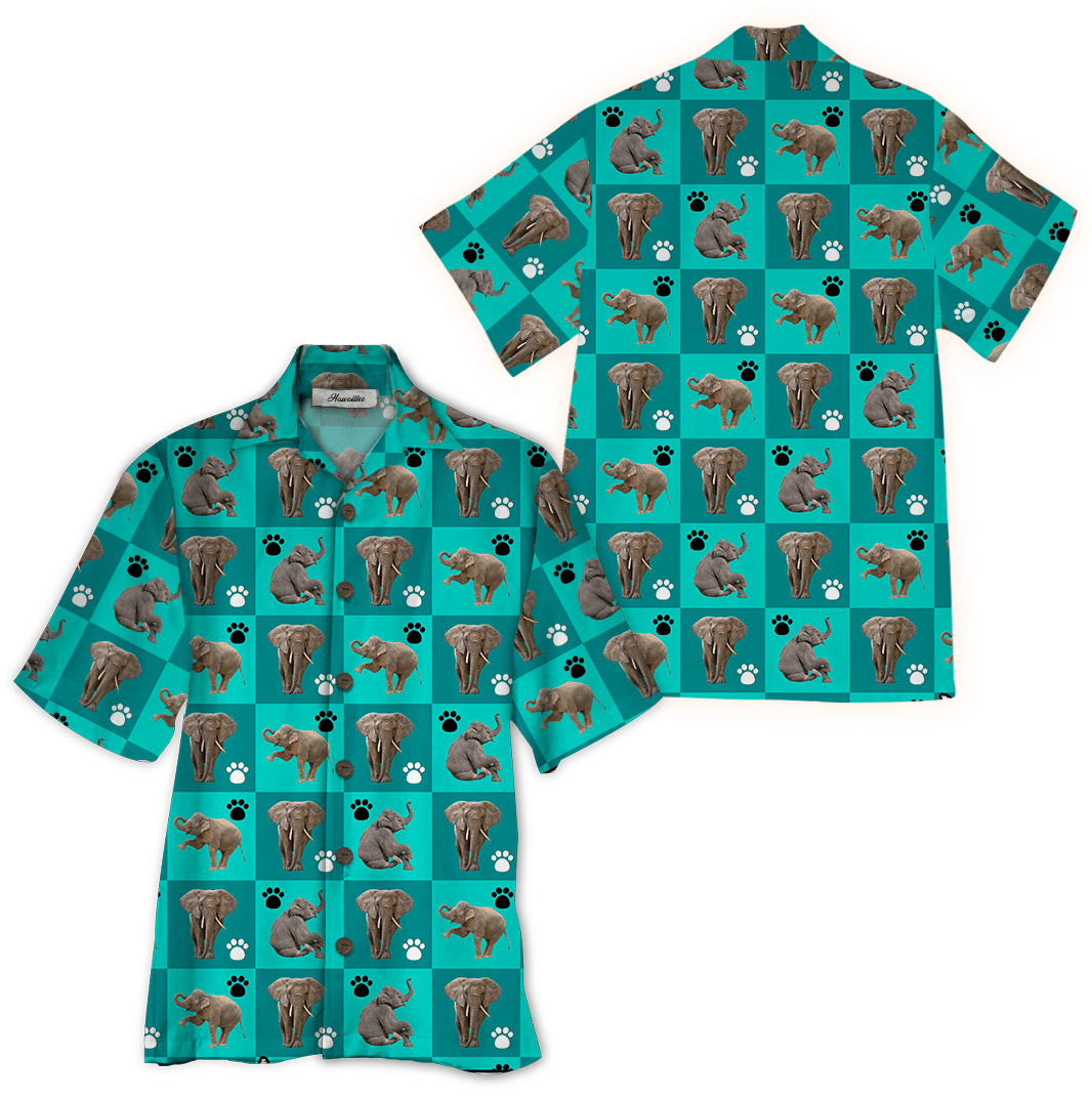 Elephant Blue Unique Design Unisex Hawaiian Shirt For Men And Women Dhc17062218