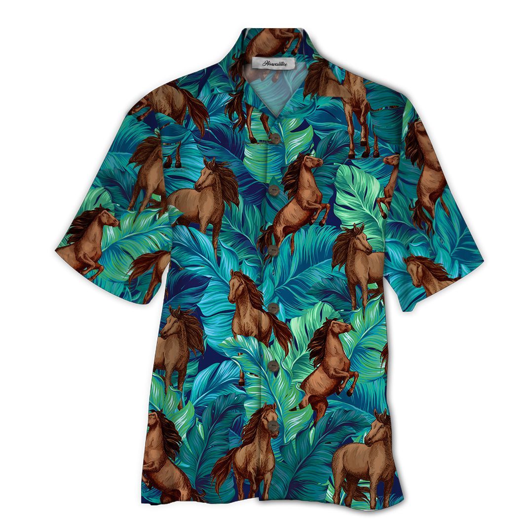 Horse Blue Awesome Design Unisex Hawaiian Shirt For Men And Women Dhc17062347