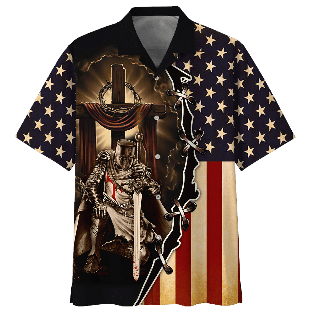 Knight Templar Black Nice Design Unisex Hawaiian Shirt For Men And Women Dhc17062897