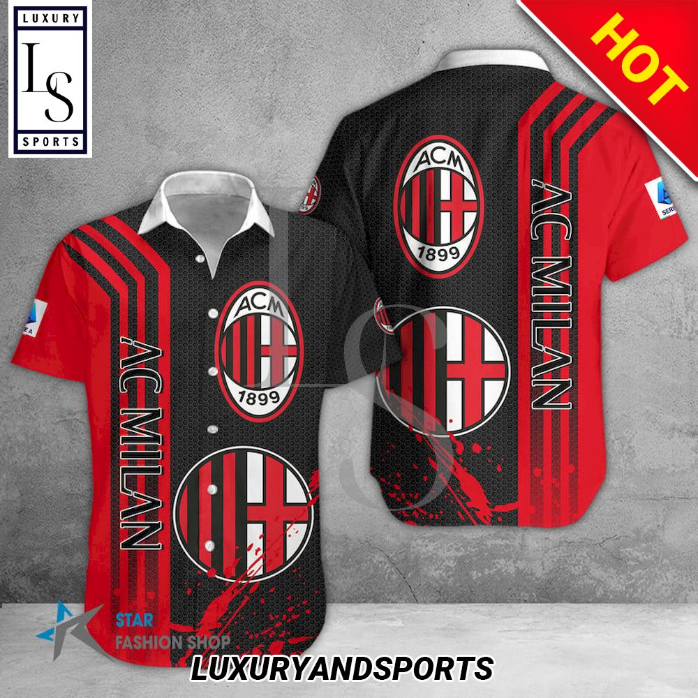 AC Milan Seria A Hawaiian Shirt