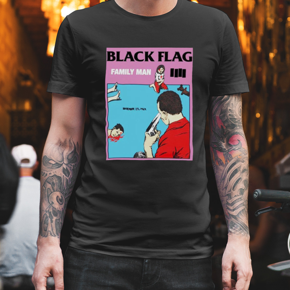 Black flag family man T-shirt