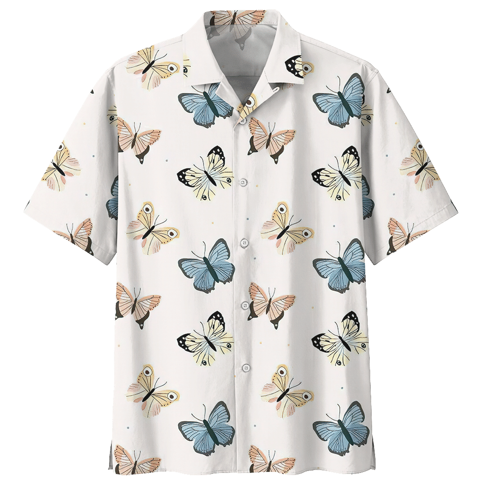 Butterfly White Awesome Design Unisex Hawaiian Shirt For Men And Women Dhc17063144