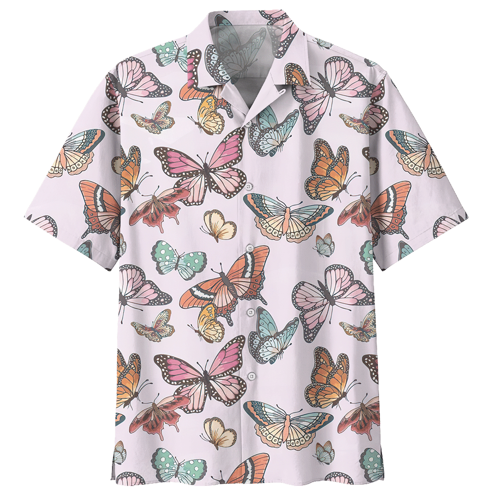 Butterfly White Nice Design Unisex Hawaiian Shirt For Men And Women Dhc17063132