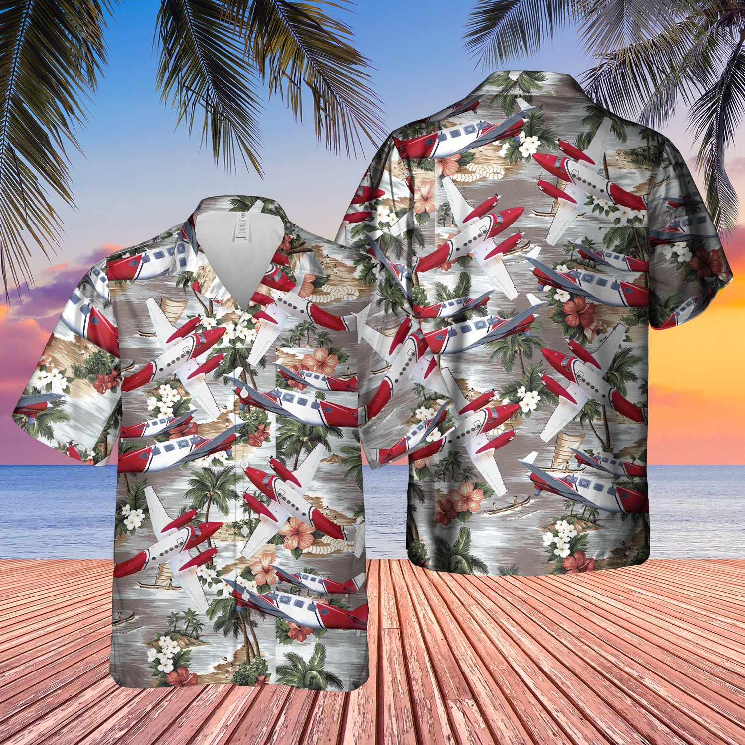 Coastguard Beechcraft King  White Nice Design Unisex Hawaiian Shirt For Men And Women Dhc17063300