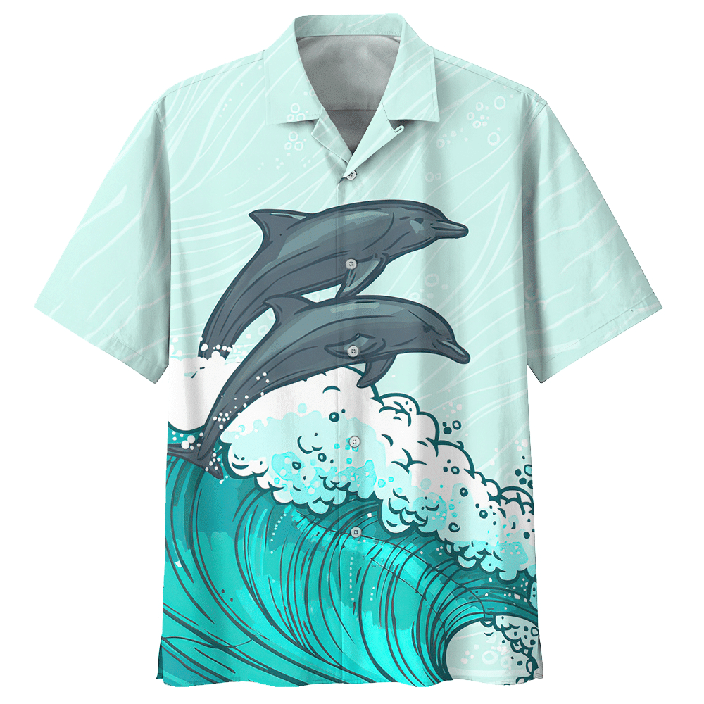 Dolphin  Blue Amazing Design Unisex Hawaiian Shirt For Men And Women Dhc17062803