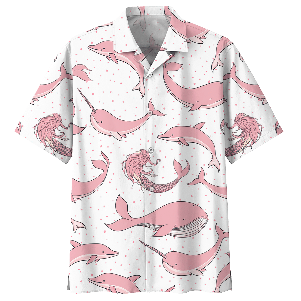 Dolphin  White Unique Design Unisex Hawaiian Shirt For Men And Women Dhc17062811