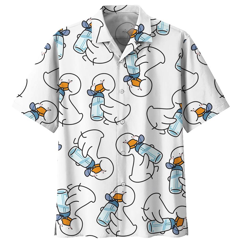 Duck White Nice Design Unisex Hawaiian Shirt For Men And Women Dhc17062507