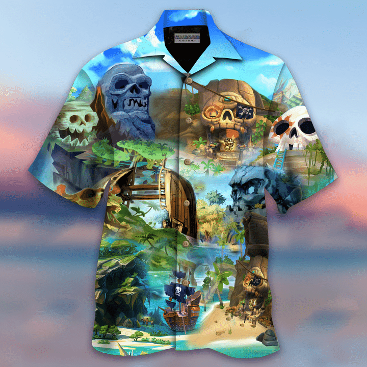 Amazing The Pirates Skull Island Hawaiian Aloha Shirt Hawaiian Shirt